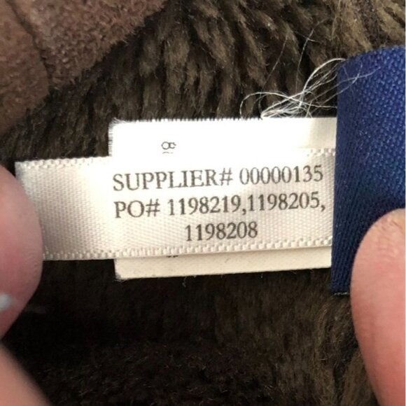 Chaps Womens Peacoat Jacket Medium Brown Faux Suede Toggle Coat Hooded Retro - Picture 7 of 10